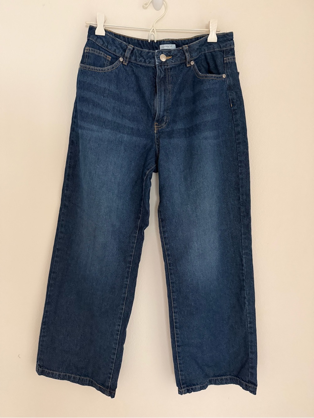 High-Rise Wide-Leg Women’s Jeans in Dark Blue